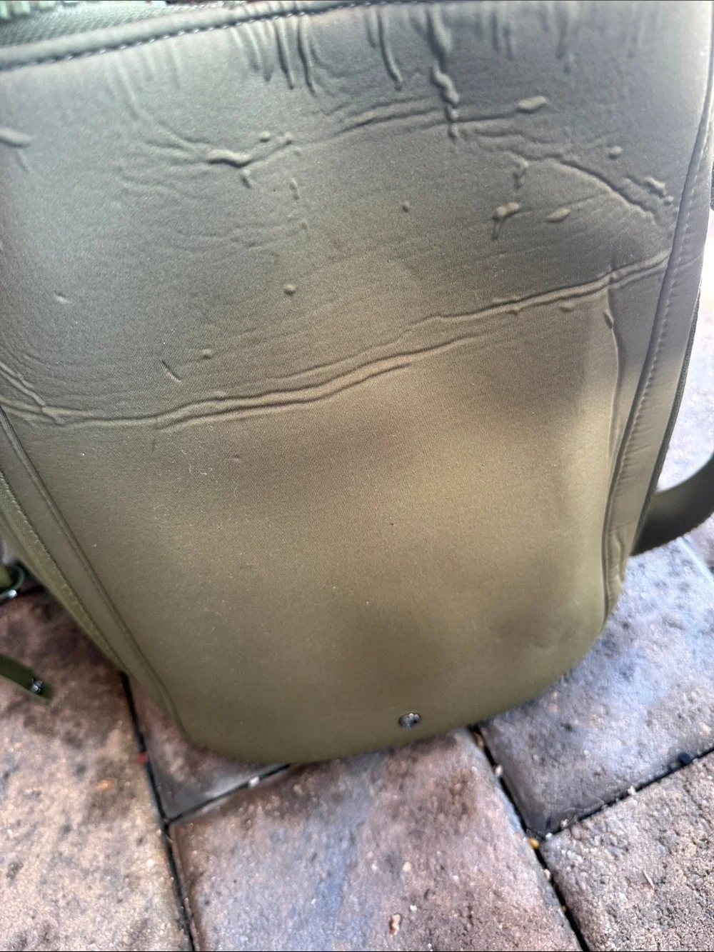 Dange Dover Olive Green Duffel Tote with Shoulder Strap
